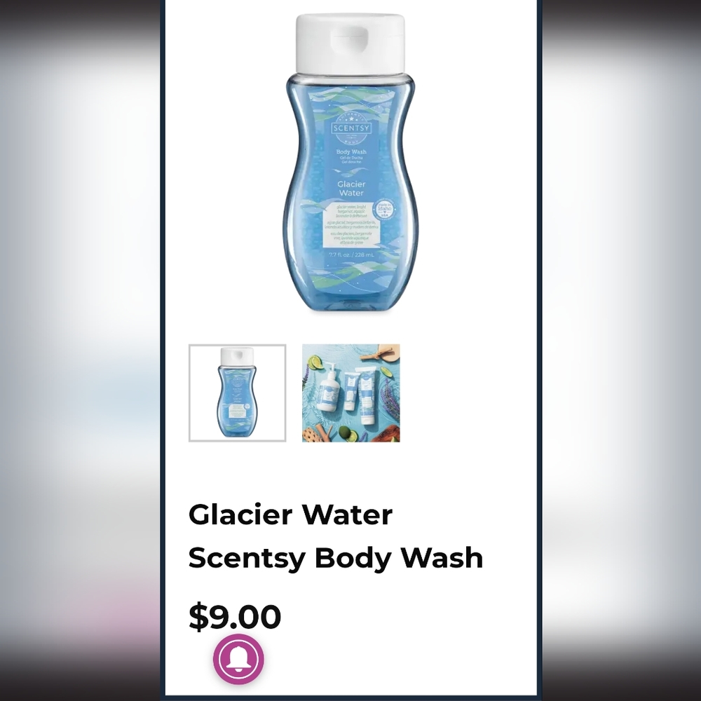 Scentsy Glacier Water Body Wash